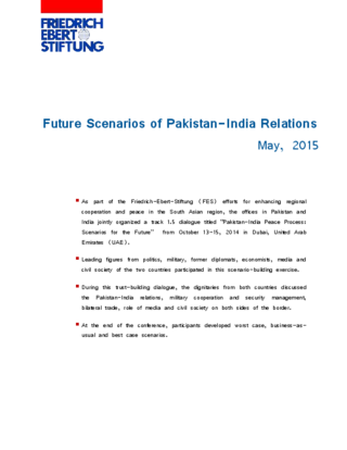 Future scenarios of Pakistan-India relations